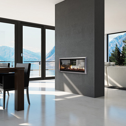 Escea DX1500 Double Sided inbuilt gas fireplace