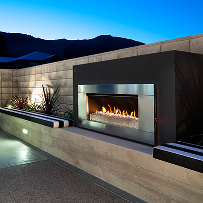 Escea EF5000 Outdoor Fireplace - Woodpecker Heating, Cooling, Fireplaces & BBQ's